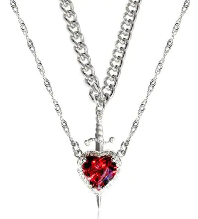 Heart and Sword Necklace